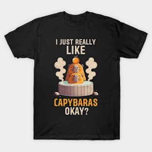 Kawaii Capybara Meme T-Shirt